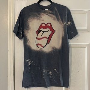 KISS Baseball Bleached T-Shirt